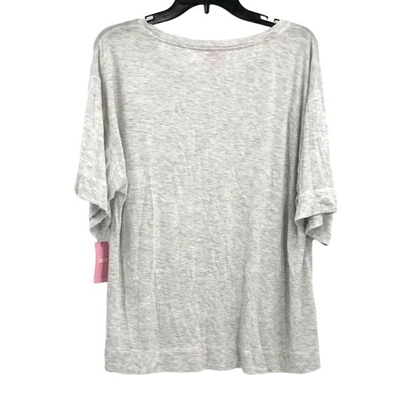 Jenni Intimates Womens Graphic-Pocket Pajama Top Chow Dog In Pocket 1X NWT $25 - Picture 2 of 5